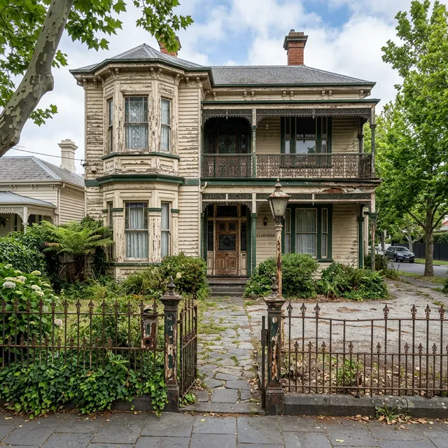 Heritage home before painting